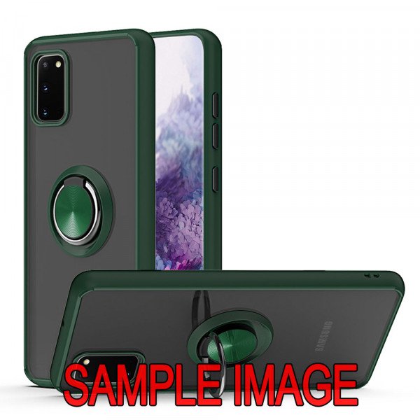 Wholesale Tuff Slim Armor Hybrid Ring Stand Case for Samsung Galaxy A21 (Green)